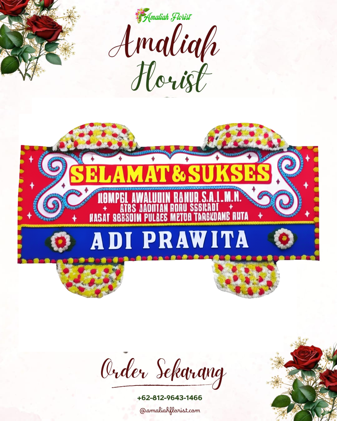 Papan Bunga Ucapan Selamat Karangmalang