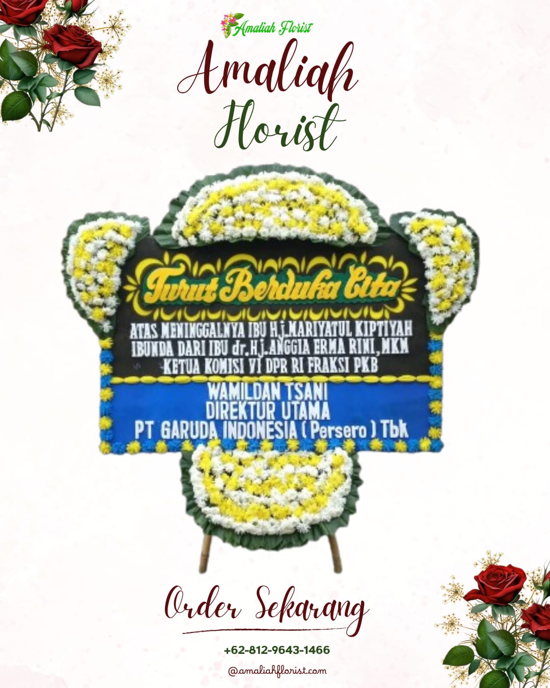 Papan Bunga Duka Karangmalang